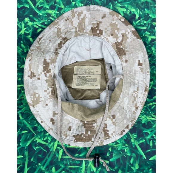 USMC Marine Corps Marpat Desert Uniform Boonie Hat Cap Sun Field Cover Small - Picture 5 of 6